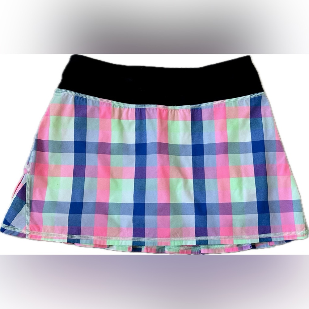 Like New Lululemon 2 Neon Pop Plaid Pace Setter
Skirt Skort
